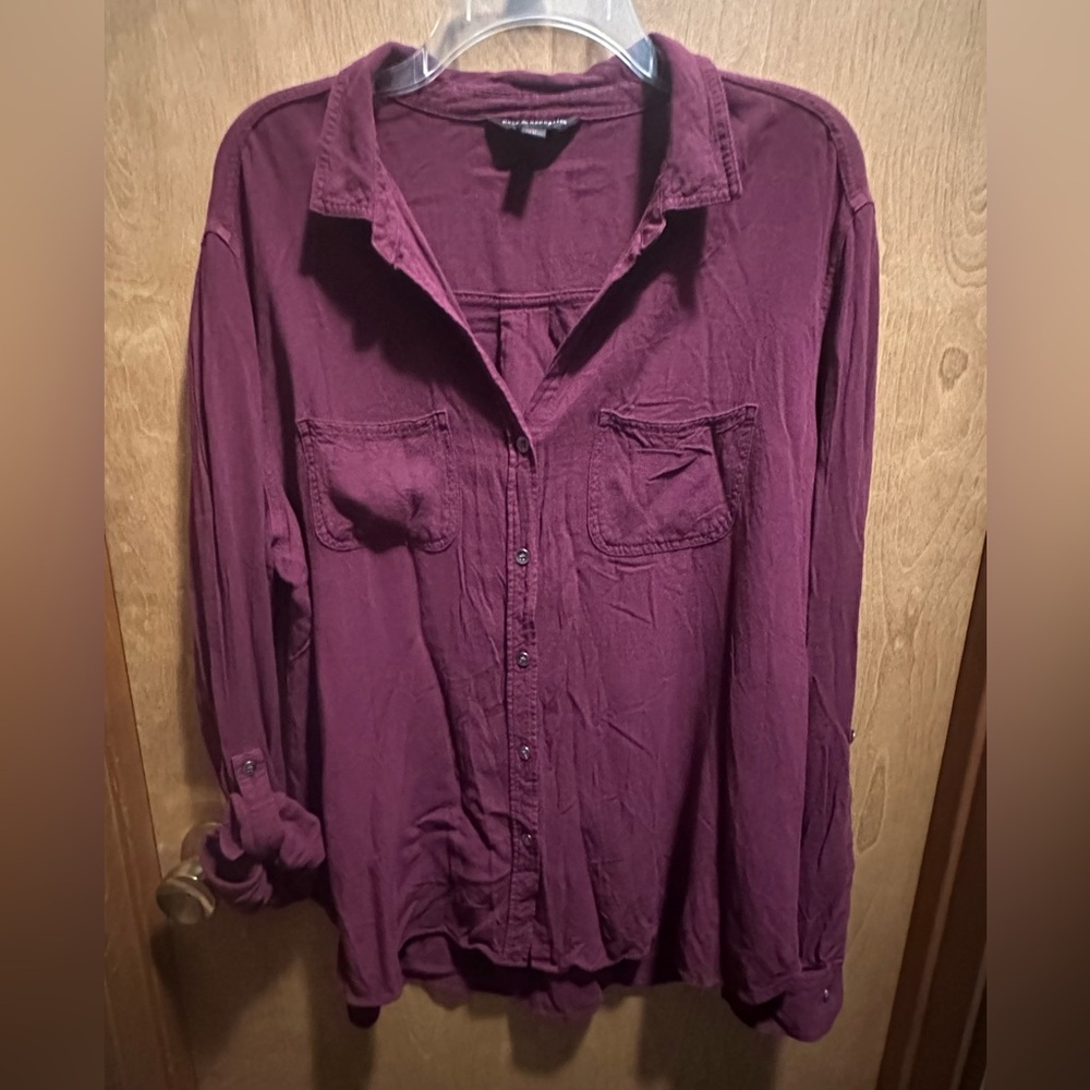 Rock & Republic Deep Red Maroon Shirt women’s XL